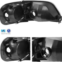 For 1997-2003 Ford F150 F250 Light Duty Heritage Expedition OE Replacement Black Headlights Corner Left/Right Lamp