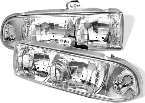 Spyder 5012432 Chevy S10 98-04 / Chevy Blazer 98-05 Crystal Headlights - Chrome