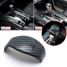 Xotic Tech ABS Carbon Fiber Pattern Car Interior Auto Gear Shift Knob Frame Cap Cover Trim Protective for Honda Civic 2016 2017 2018 2019 2020