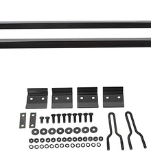 ECOTRIC Roof Ladder Rack Rain Gutter Cross Bars Compatible with 2003-2017 Chevy Express 2003-2017 GMC Savana 1999-2014 Ford E-Series