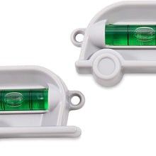 Camco Retro RV Level, 2 Pack - Provides Front-to-Back or Side-to-Side Leveling of Your RV - Can be Screw-Mounted or Mounted with The Provided Double-Sided Foam Tape - Includes (2) Levels (25520)