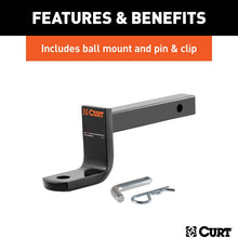 CURT 112643 Class 1 Trailer Hitch with Ball Mount, 1-1/4-Inch Receiver for Select Nissan Altima, Maxima