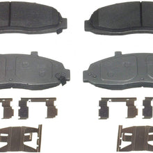 Wagner ThermoQuiet MX679 Semi-Metallic Disc Pad Set With Installation Hardware, Front