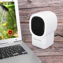 Fan Heater, Portable Compact Electric Tabletop Fan Heater Electric Warmer for Home Office Winter Use Tabletop Heater(White)