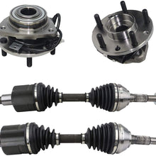 Bodeman - 4pcs Front CV Axle Drive Shaft & Wheel Hub Bearing Assembly for 1998-2005 Chevy S10 Blazer - 4 Wheel Drive; (excluding ZR2 Models)