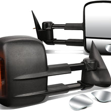 Replacement for Silverado/Sierra GMT800 Heated Power Glass Signal Extendable Towing Side+Corner Blind Spot Mirror