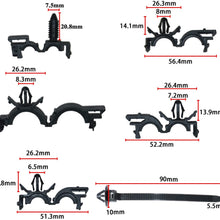 ROLINGER Car Wire Harness Routing Clip Wiring Harness Wire Loom Routing Clips Assortment 56 PCS Retainer Car Clips Contains 6 Different Sizes Replacement Parts for Honda GM Mazda