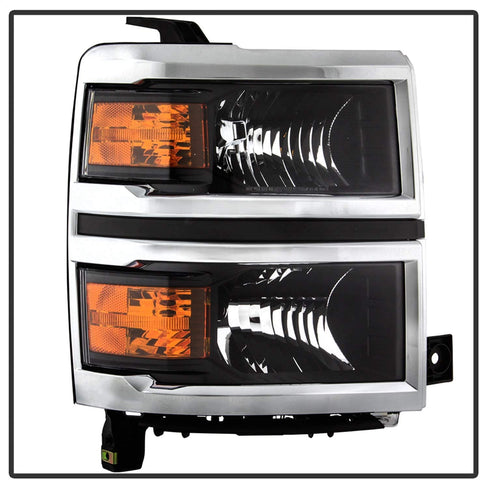 Spyder Auto 9042447 OEM Style Headlights w/Chrome Trim Black OEM Style Headlights