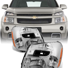 For Chevy Equinox SUV Clear Headlights Headlamps Front Lamps Replacement Left + Right Pair set