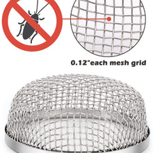 Kohree Flying Insect Screen Bug Screen RV Furnace Vent Cover Replacement RV Camper Heater Exhaust Screen Cover, 2 Packs 2.8 Inch Stainless Steel Mesh Screen with Installation Tool