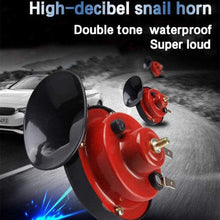 【2 Pack】 300DB 12v Train Horn for Trucks Double Horn Raging Loud Air Electric Snail Single Horn Waterproof Motorcycle Snail Horn,Sound Raging Sound for Car Motorcycle.