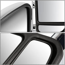 Replacement for Super Duty Black Telescoping Manual Extendable Towing Side+Circle Blind Spot Mirror