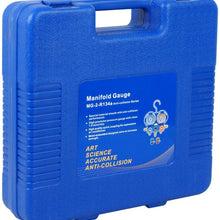 ZENY Diagnostic A/C Manifold Gauge Set R134a Refrigeration Kit Brass Auto Serivice Kit 4FT w/Case, 1/4" SAE Fittings