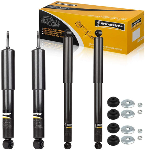 Maxorber Full Set of 4 Shocks Struts Absorber Kit Compatible with Dodge Dakota 1997-2004 Replacement for Dodge Durango 4WD 1998 1999 2000 2001 2002 2003 Shock Absorber 12140146 12140147 911140