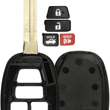KeylessOption Keyless Entry Remote Uncut Car Blank Key Blade Case Fob Shell for Toyota Camry Scion HYQ12BDM