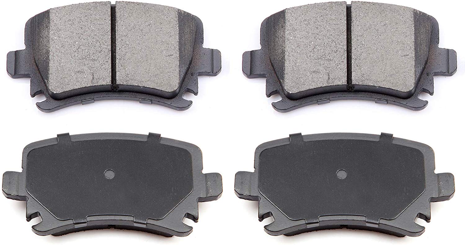 Ceramic Discs Brake Pads,SCITOO 4pcs Rear Brake Pads fit for Audi TT Quattro/A3 Quattro/A6 Quattro/A4 Quattro,Volkswagen Golf/GTI/Tiguan/CC/Eos/Jetta/Passat/Rabbit/R32