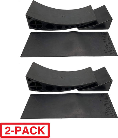 Beech Lane Camper Leveler 2 Pack - Precise Camper Leveling, Includes Two Curved Levelers, Two Chocks, and Two Rubber Grip Mats, Heavy Duty Leveler Works for Campers Up to 35,000 LBs