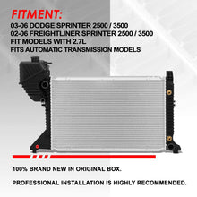 2796 OE Style Aluminum Core Cooling Radiator Replacement for Dodge Freightliner Sprinter 2500 3500 2.7L AT 03-06