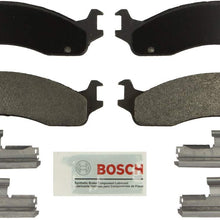 Bosch BE655H Blue Disc Brake Pad Set with Hardware for Select Dodge Ram 1500/2500 Van and Ford E-150, E-250, E-350 Econoline and Super Duty Vans, F-250, F-350, F-350 - FRONT/REAR