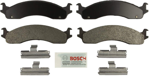 Bosch BE655H Blue Disc Brake Pad Set with Hardware for Select Dodge Ram 1500/2500 Van and Ford E-150, E-250, E-350 Econoline and Super Duty Vans, F-250, F-350, F-350 - FRONT/REAR