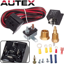 PartsSquare 185 To 200 Degree Electric Fan Thermostat Sensor Temperature switch 50 amp Relay Kit