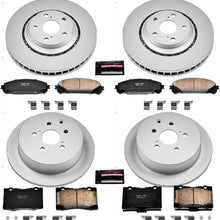 Power Stop CRK5828 Coated Brake Rotor & Ceramic Brake Pads- front & rear