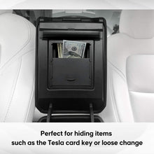 Farasla Center Console Organizer for Tesla Model 3 Model Y, Armrest Hidden Storage Box for Valuable Small Items