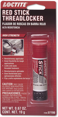 Loctite 37700-6PK Red High Strength Thread Locker - 19 Grams Stick, (Pack of 6)