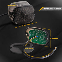 NTHREEAUTO Smoked LED Tail Light Brake Turn Signal Light Low Profile Taillights Compatible with Harley Road King, Sportster 883 1200, FXDL, FLST, Electra Road Glide, Dyna