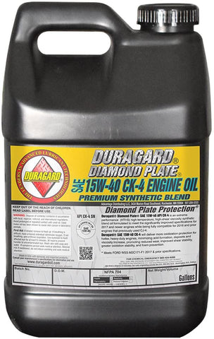 Duragard Diamond Plate Synthetic Blend CK4 15w40 Engine Oil - 2.5 Gallon Jug - Meets Ford WSS-M2C171-F1