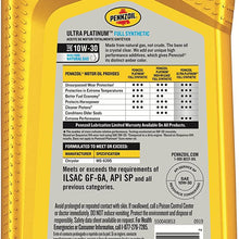 Pennzoil Ultra Platinum Full Synthetic 0W-20 Motor Oil (5-Quart, Single Pack)