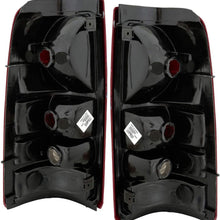 AmeriLite Dark Red Replacement Brake Tail Lights for 1999-2002 Chevy Silverado : 99-06 GMC Sierra - Passenger Right and Driver Left Side