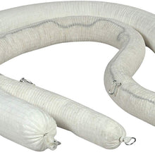 ESP 4WBOOM510 Poly-Cellulose Oil Only Super Absorbent Boom, 26 Gallon Absorbency, 5" Diameter x 10' Length, White (Case of 4)