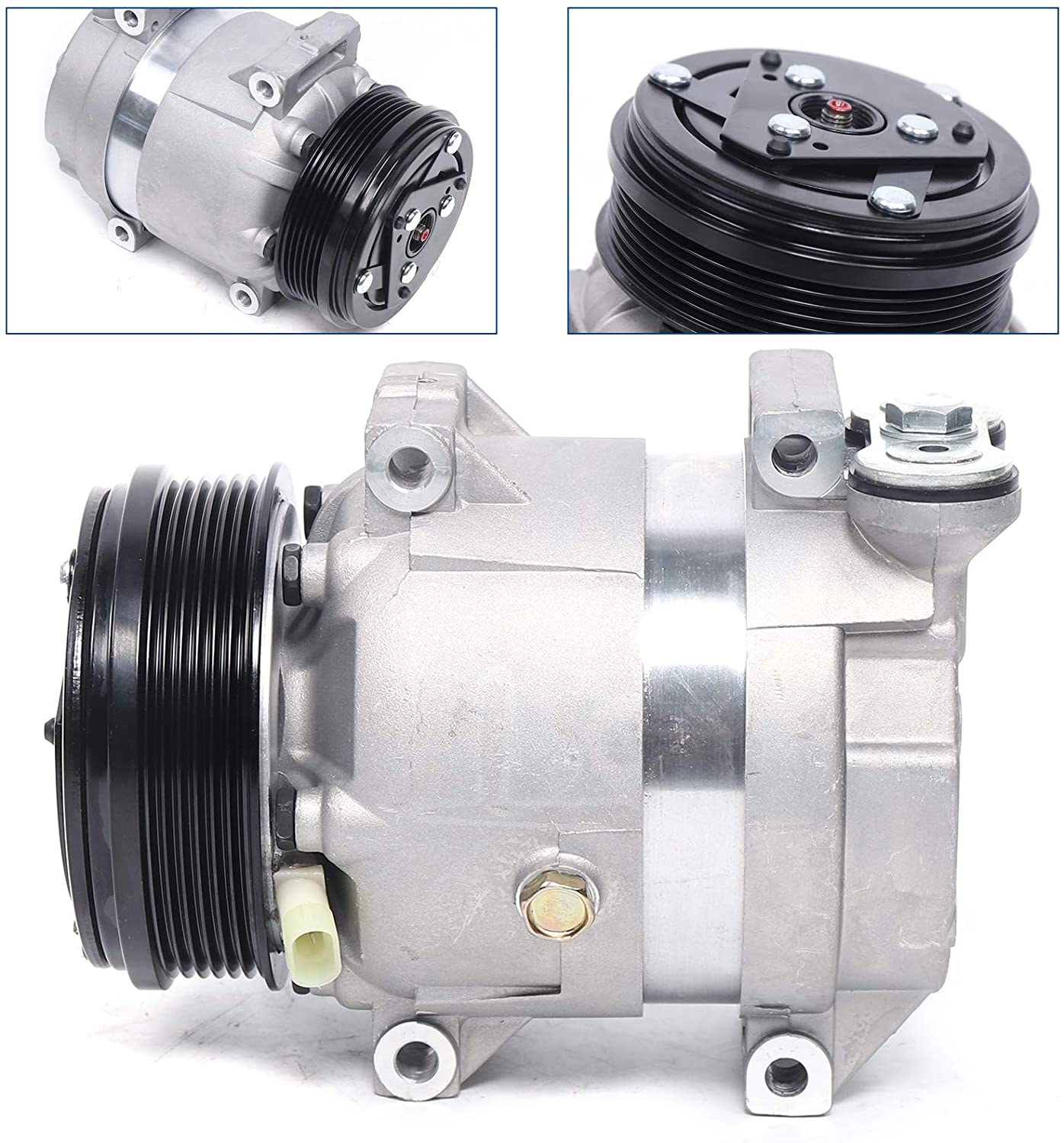 TBVECHI AC Compressor, A/C Compressor Air Conditioner Compressor CO 11027C Fit for Chevrolet Aveo Aveo5 2004 2005 2006 2007 2008 1.6L