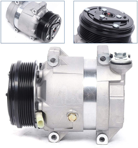 TBVECHI AC Compressor, A/C Compressor Air Conditioner Compressor CO 11027C Fit for Chevrolet Aveo Aveo5 2004 2005 2006 2007 2008 1.6L