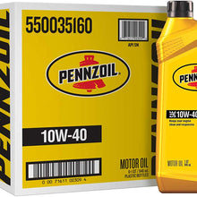 Pennzoil (550035160-6PK) SAE 10W-40 Motor Oil - 1 Quart, (Pack of 6)