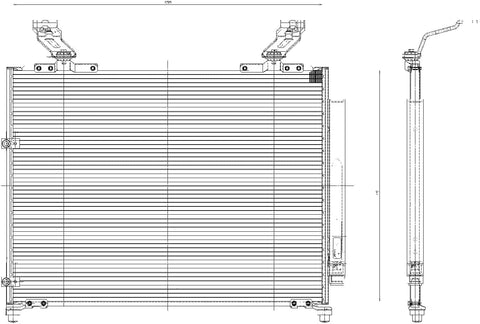 CPP Air Conditioning Condenser for 2003-2006 Acura MDX AC3030118