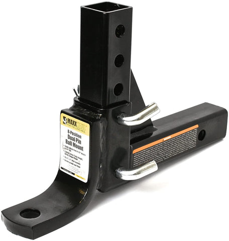 MaxxHaul 70067 8-Position Adjustable Ball Mount - 5000 lbs. GTW Capacity