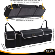 Trunk and Backseat car Organizer, Trunk Storage Organizer Will Provides You The Most Storage Space Possible, Use It As A Back Seat Storage Car Cargo Organizer and Free Your Trunk Floor