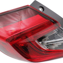 Tail Light Assembly Compatible with 2016-2018 Honda Civic Outer Sedan Driver Side