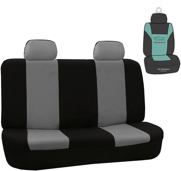 FH Group FB051102 Multifunctional Flat Cloth Seat Covers (Beige) Front Set with Gift - Universal Fit