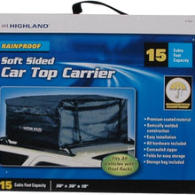 Highland 1038900 Black 15 cu.ft. Rainproof Car Top Bag with Storage Sack