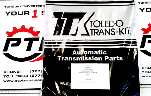Aluminum PowerGlide Transmission Gasket and Seal Rebuild Kit 1962-1973