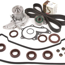 Evergreen TBK236VCT Fits 93-97 Geo Prizm Toyota Corolla 1.6L 4AFE Timing Belt Kit Valve Cover Gasket Water Pump