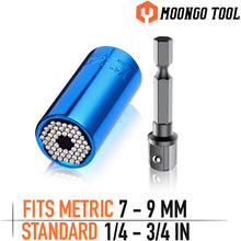 Moongo Tool Universal Socket, Gifts for Dad from Daughter Son - Christmas Gifts for Men, Father/Dad, DIY Handyman, Husband, Guys, Boyfriend, Him, Unique Tools for Men (7-19mm) Power Drill Adapter