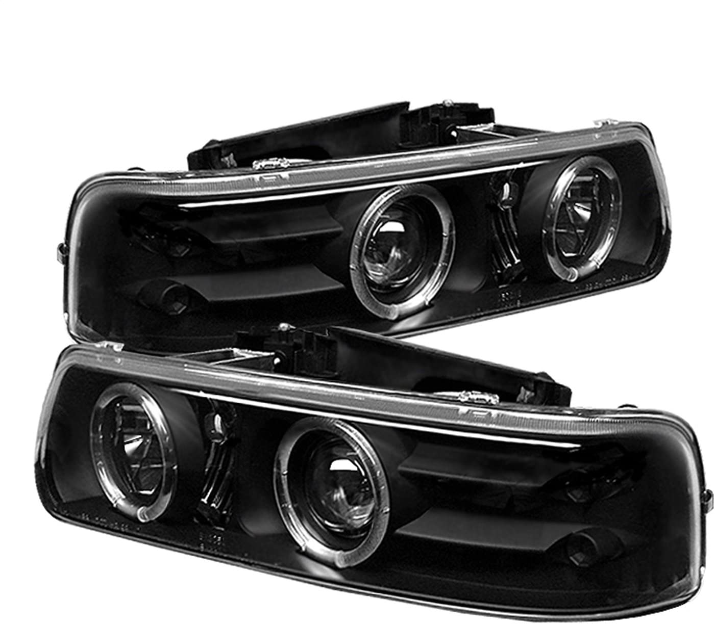 Spyder Auto 5009593 LED Halo Projector Headlights Black/Clear