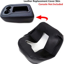 ECOTRIC Leather Center Console Armrest Lid Jump Seat Top Cover Microfiber Leather Black for 2007-2014 Silverado Tahoe Suburban Yukon Sierra