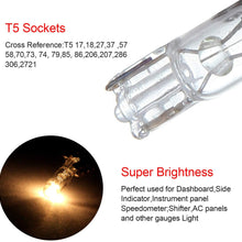 cciyu 10 pcs T5 17 86 206 White Halogen Light Bulb Instrument Cluster Gauge Dash Lamp 12V