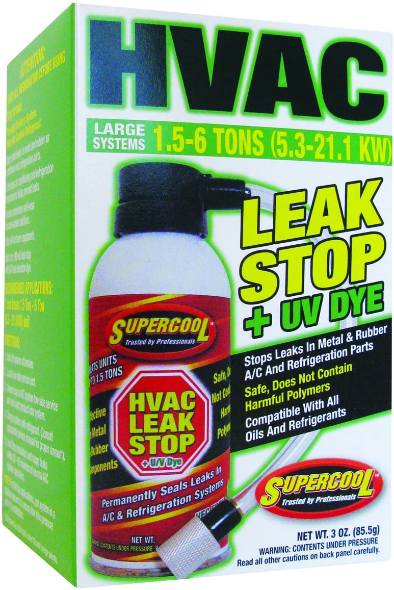 TSI Supercool 28337 HVAC Leak Stop Plus U/V Dye 3-oz. BOV Can (85.5 g) with Applicator, 3. Fluid_Ounces