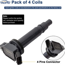 Ignition Coil Pack Set of 4 Replacement for Toyota Corolla Celica GT Matrix Mitsubishi Pontiac Vibe Lancer Coils Replaces 9091902239 C1249 UF247-L4 1.8L